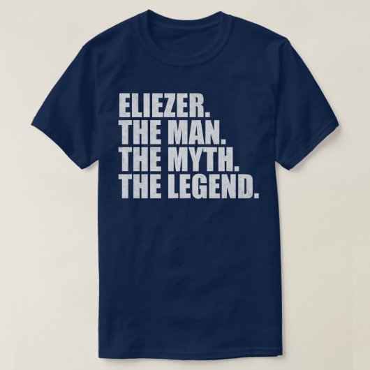 EliezerEliezer名Eliezer与え名 Tシャツ (デザイン正面)