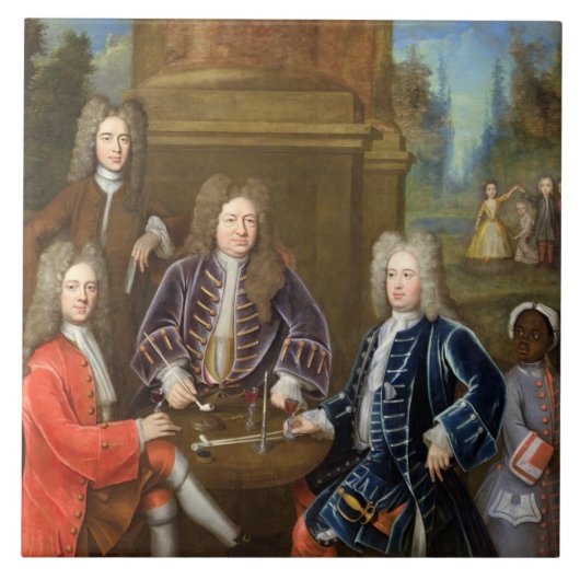 Elihuエール(1648-1721年) Devonshiの第2公爵 タイル (正面)