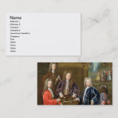 Elihuエール(1648-1721年) Devonshiの第2公爵 名刺 (正面/裏面)