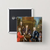 Elihuエール(1648-1721年) Devonshiの第2公爵 缶バッジ (正面&裏面)