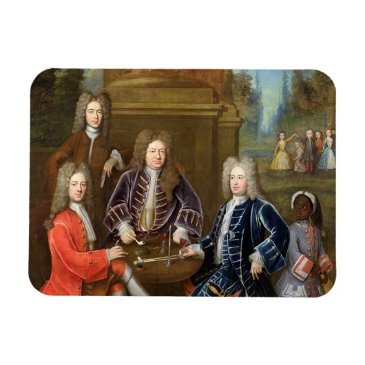 Elihu Yale （1648年～1721年）デヴォンシ第2代公 マグネット (横)