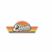 Elijah レトロサンセット 名前デザイン シール (正面)