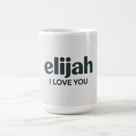 Elijah ILove You コーヒーマグカップ