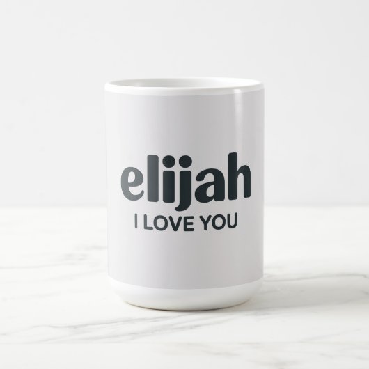 Elijah ILove You コーヒーマグカップ (中央)