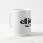 Elijah ILove You コーヒーマグカップ (正面左)