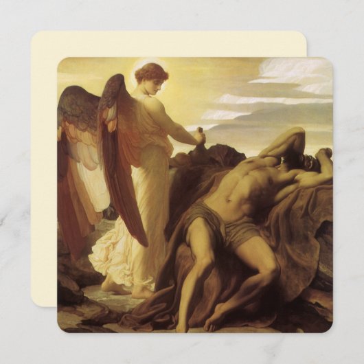 Elijah in Wilderness by Lord Frederic Leighton (正面/裏面)