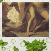 Elijah in Wilderness by Lord Frederic Leighton キッチンタオル (折り畳み)