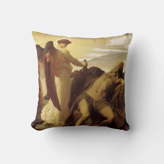 Elijah in Wilderness by Lord Frederic Leighton クッション (正面)