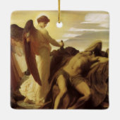 Elijah in Wilderness by Lord Frederic Leighton セラミックオーナメント (裏面)