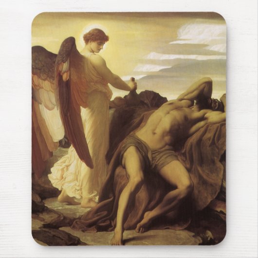 Elijah in Wilderness by Lord Frederic Leighton マウスパッド (正面)