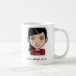 Elinの具象のマグ コーヒーマグカップ