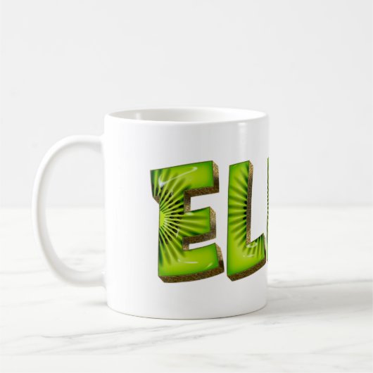 Elina Name Kiwi Style Tasse Teetasse Kaffeetasse コーヒーマグカップ (左)