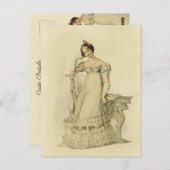 Elinor、Jane Austen、本インスパイア好きのクリーム ポストカード (正面/裏面)