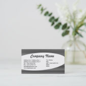 Elipical – ブラシ仕上げメタルテクスチャ 名刺 (スタンド正面)