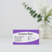 Elipical - Violetエンボステクスチャ 名刺 (スタンド正面)