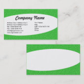 Eliptical – 明るい緑のエンボステクスチャ 名刺 (正面/裏面)