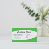 Eliptical – 明るい緑のエンボステクスチャ 名刺 (スタンド正面)