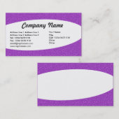 Eliptical – 紫のエンボステクスチャ 名刺 (正面/裏面)