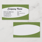 Eliptical – 緑のエンボステクスチャ 名刺 (正面/裏面)