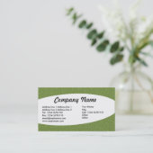Eliptical – 緑のエンボステクスチャ 名刺 (スタンド正面)