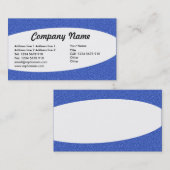 Eliptical – 青いエンボステクスチャ 名刺 (正面/裏面)