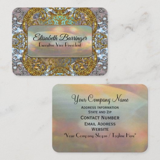 Elisabethsのユニークでエレガントなプロフェッショナル 名刺 (正面/裏面)