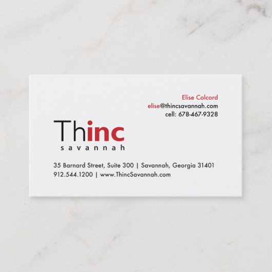 Eliseの名刺のThincのサバンナ 名刺 (正面)