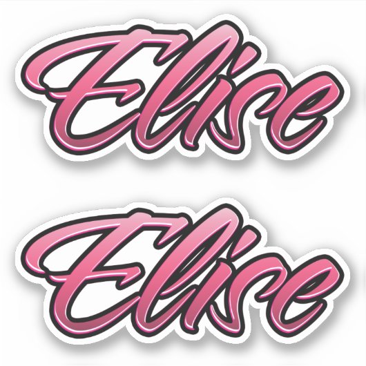 Elise faded pink Aufkleber Sticker Stickerset シール (正面)