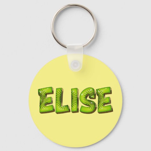 Elise Name Kiwi Design Schlüsselanhänger キーホルダー (正面)