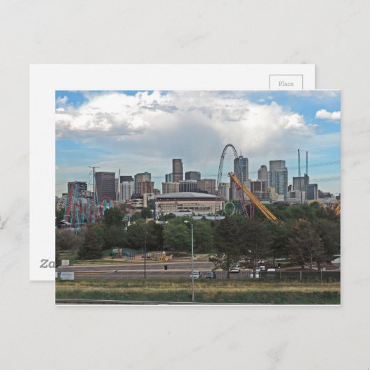 Elitchの庭および都心のデンバーコロラド州Sk ポストカード (正面/裏面)