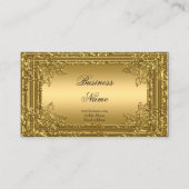 Eliteエレガント金ゴールドオン金ゴールドフローラプロファイルカード2 名刺