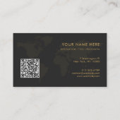 Elite Black Gold Corporate Identity Business Card 名刺 (裏面)