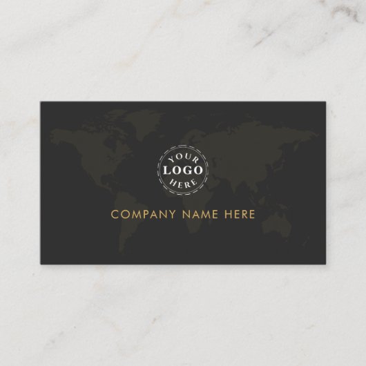 Elite Black Gold Corporate Identity Business Card 名刺 (正面)
