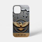 🦅 Elite Custom Name Eagle Dripping Liquid Gold ✨ iPhoneケース (裏面)