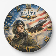 Elite Fighter Pilot Patriotic American Military 