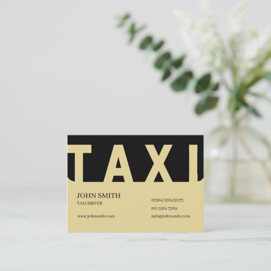 EliteTaxiドライバ 名刺 (スタンド正面)