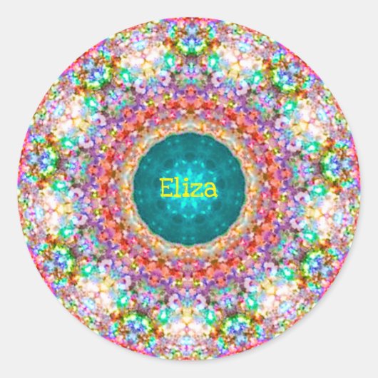 ELIZA ~甘い花の柄パーソナライズされた~ ラウンドシール (正面)