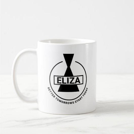 Eliza:良い明日は今日からMug コーヒーマグカップ (左)