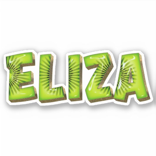 Eliza Name Kiwi Design Aufkleber Sticker シール (正面)