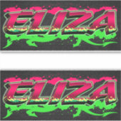 Eliza Vorname Name Graffiti Aufkleber Sticker シール (正面)