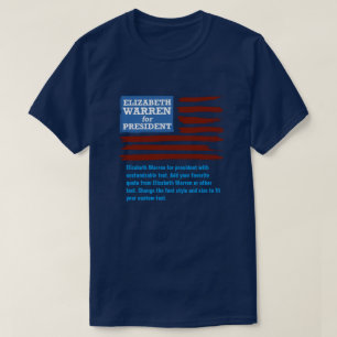 Elizabe Warren氏（カスタマイズ可能） Tシャツ