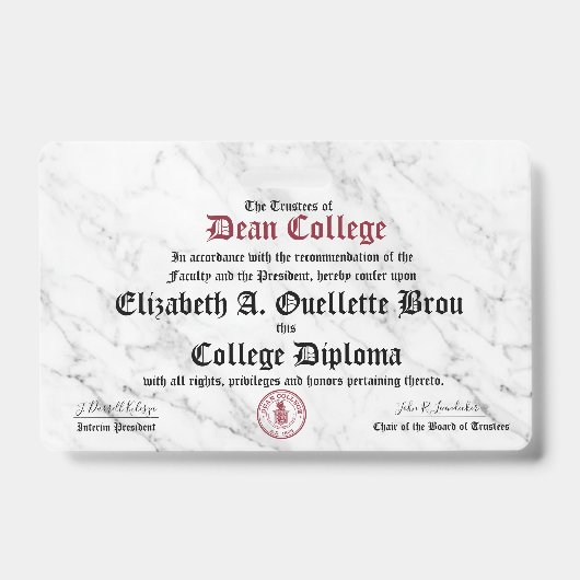 Elizabeth A. Ouellette Brou バッジ (正面)