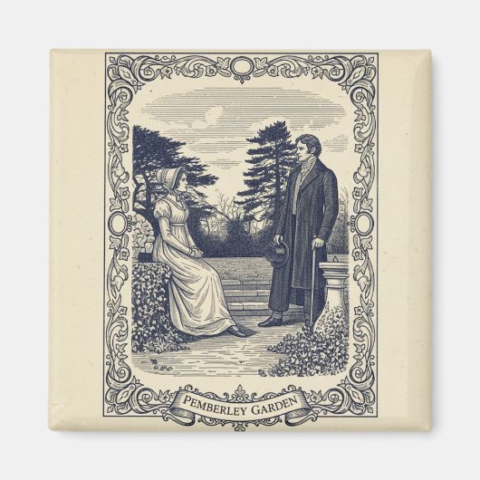 Elizabeth and Darcy at Pemberley マグネット (正面)