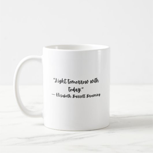 Elizabeth Barrett Browning Inspirational Mug コーヒーマグカップ (左)