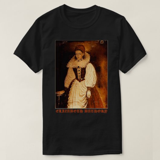 Elizabeth Bathory Countess Vampire Goth Graphic Tシャツ (デザイン正面)