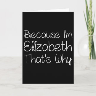 Elizabeth Funny Personalized Birthday Women Name G カード
