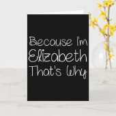Elizabeth Funny Personalized Birthday Women Name G カード (黄色い花)