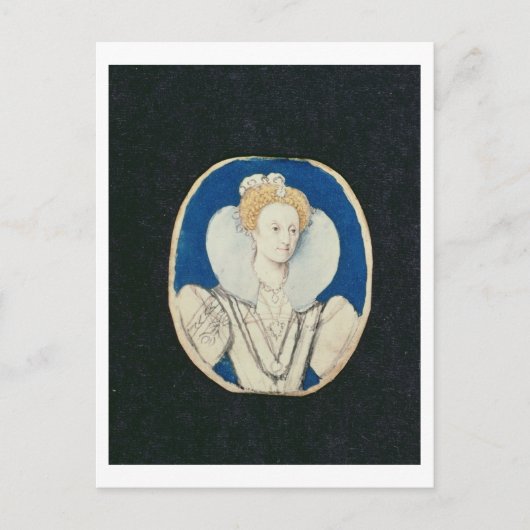 Elizabeth I、ミニチュアポートレート（未完） ポストカード (正面)