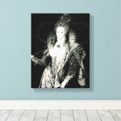 Elizabeth I by 描 W.Derbyと刻まれた人 キャンバスプリント (インサイチュ (ウッドフロア))