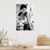 Elizabeth Taylor Black and White Photo, Old ポスター (キッチン)